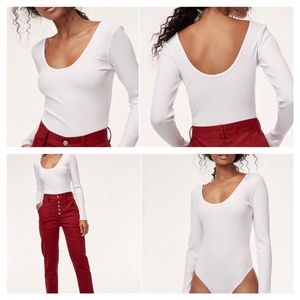 BLACK Aritzia Wilfred Free Leila LS Bodysuit